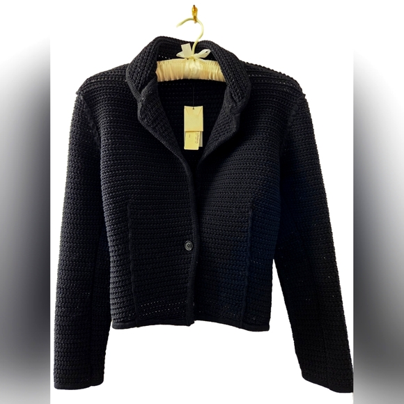 Dries Van Noten Black Wool Cardigan